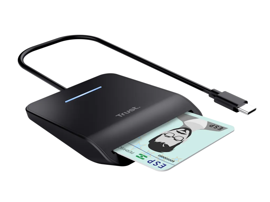 Citac kartica TRUST PRIMO USB-C DNI smart card reader/crna Slika 3