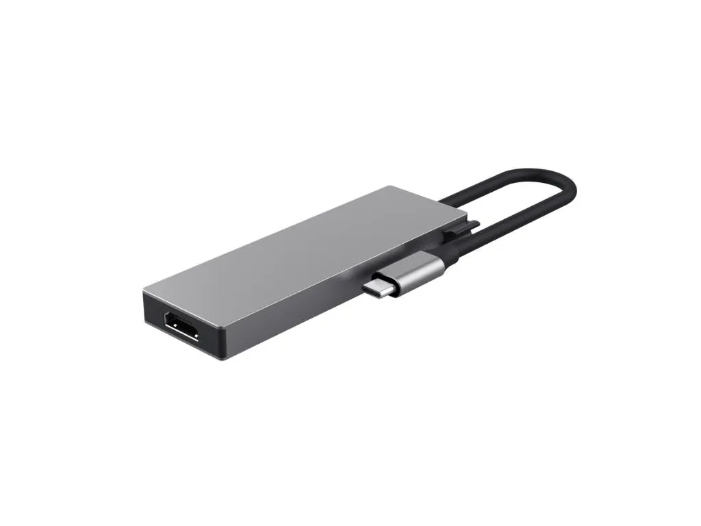 Adapter TRUST DALYX 5-IN-1 MULTIPORT/alu/siva Slika 3