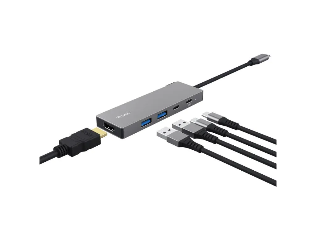 Adapter TRUST DALYX 5-IN-1 MULTIPORT/alu/siva Slika 4