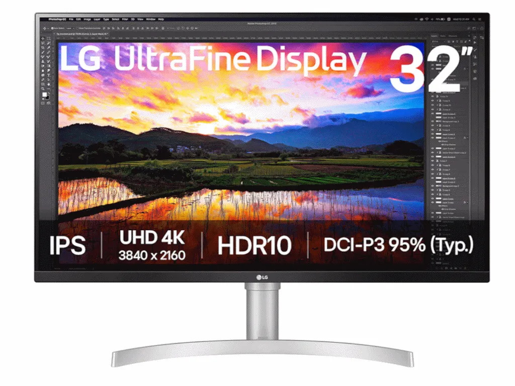 Monitor LG 32UN650K-W 31.5"/IPS/3840x2160/60Hz/5ms GtG/HDMIx2,DP/VESA/visina/zvucnici/srebrna Slika 2