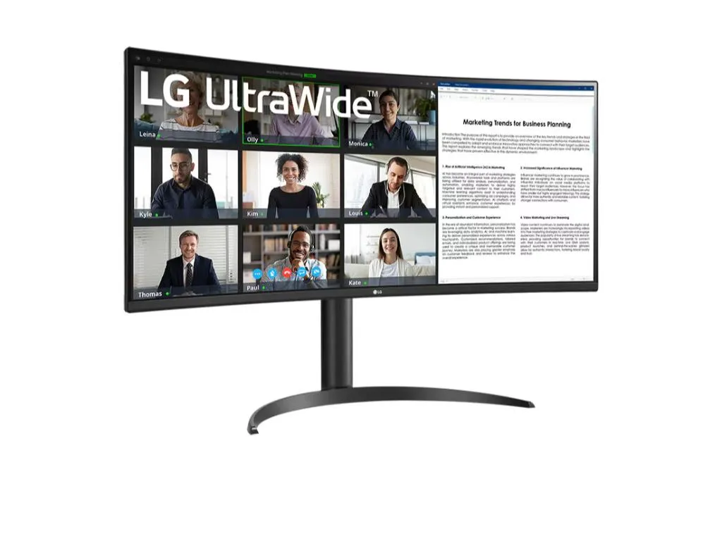 Monitor LG 34WR55QK-B 34"/VA,zakrivljen,21:9/3440x1440/100Hz/5ms GtG/HDMIx2,DP,USB/visina/VESA/crna Slika 4