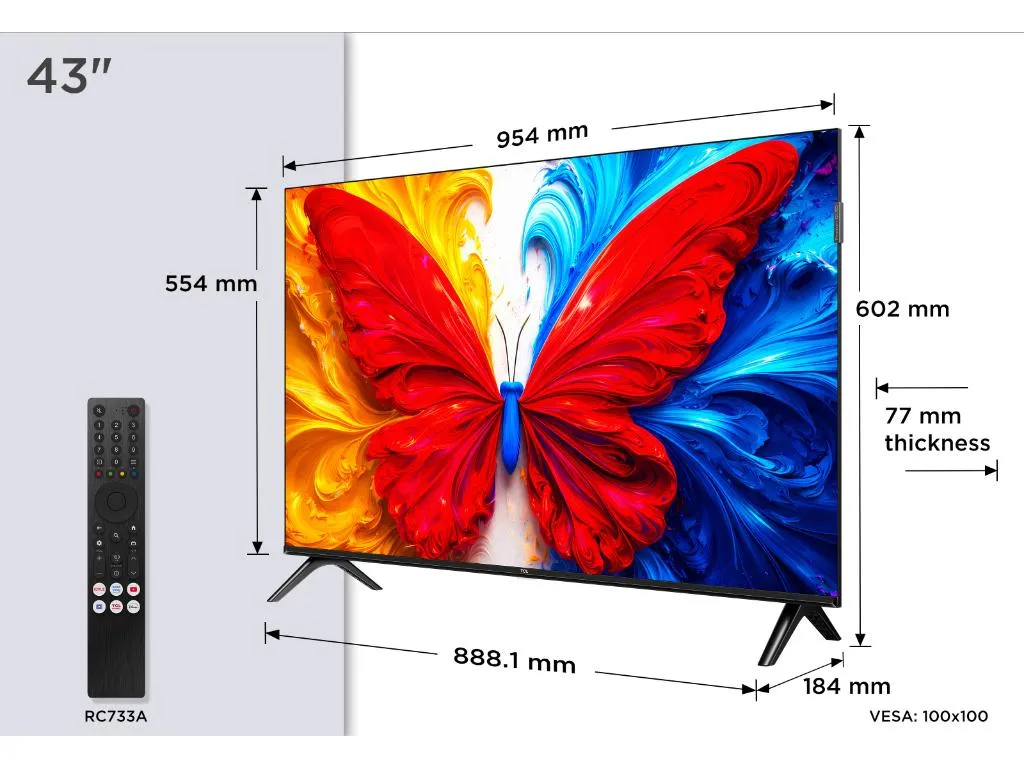 Televizor TCL 40S5L/QLED/40"/Full HD/60Hz/Android TV/crna Slika 9