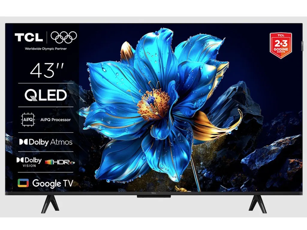 Televizor TCL 43P7K/QLED/43"/4K UHD/60Hz/Google TV/crna Slika 5