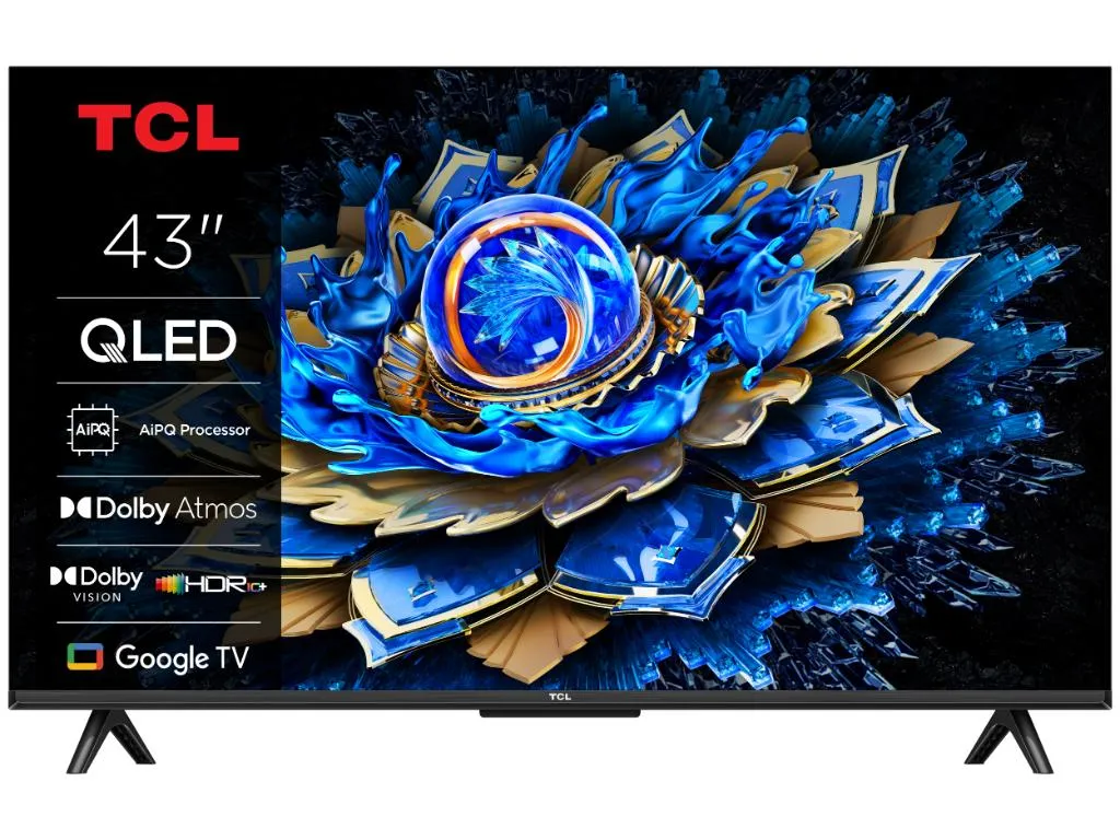 Televizor TCL 43T69C/QLED/43"/4K UHD/60Hz/Google TV/crna Slika 3