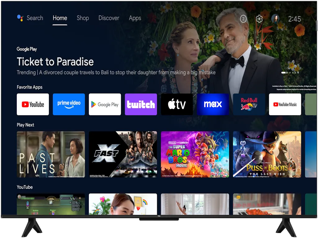 Televizor TCL 50S5K/QLED/50"/Full HD/60Hz/Google TV/crna Slika 9