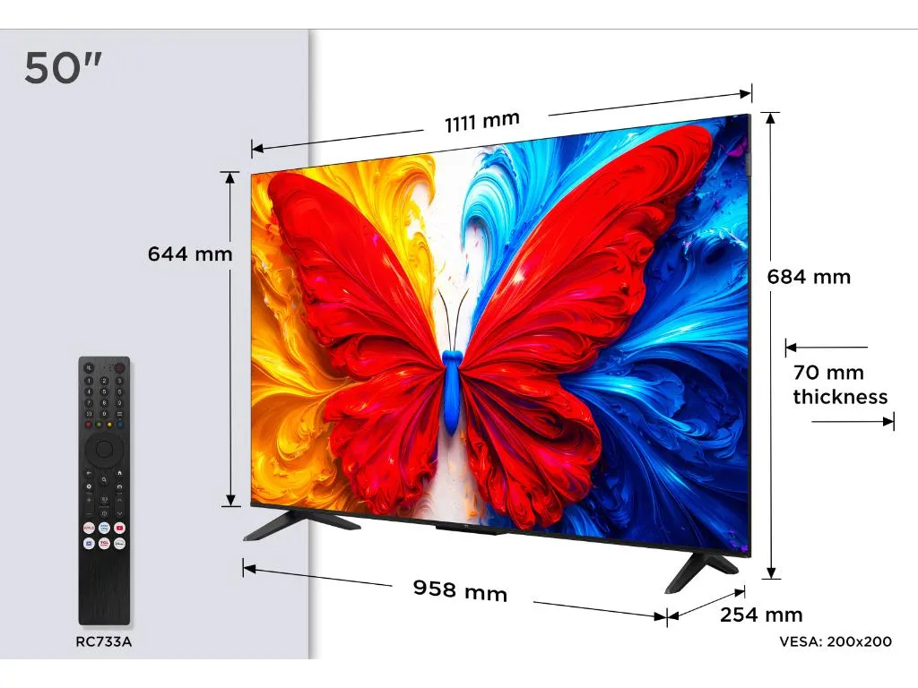 Televizor TCL 50S5L/QLED/50"/Full HD/60Hz/Android TV/crna Slika 2