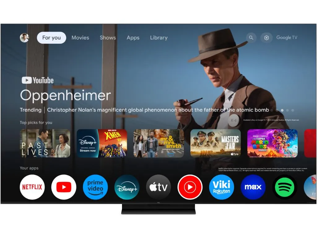 Televizor TCL 55C7K/MiniLED-QLED/55"/4K UHD/144Hz/Google TV/crna Slika 3