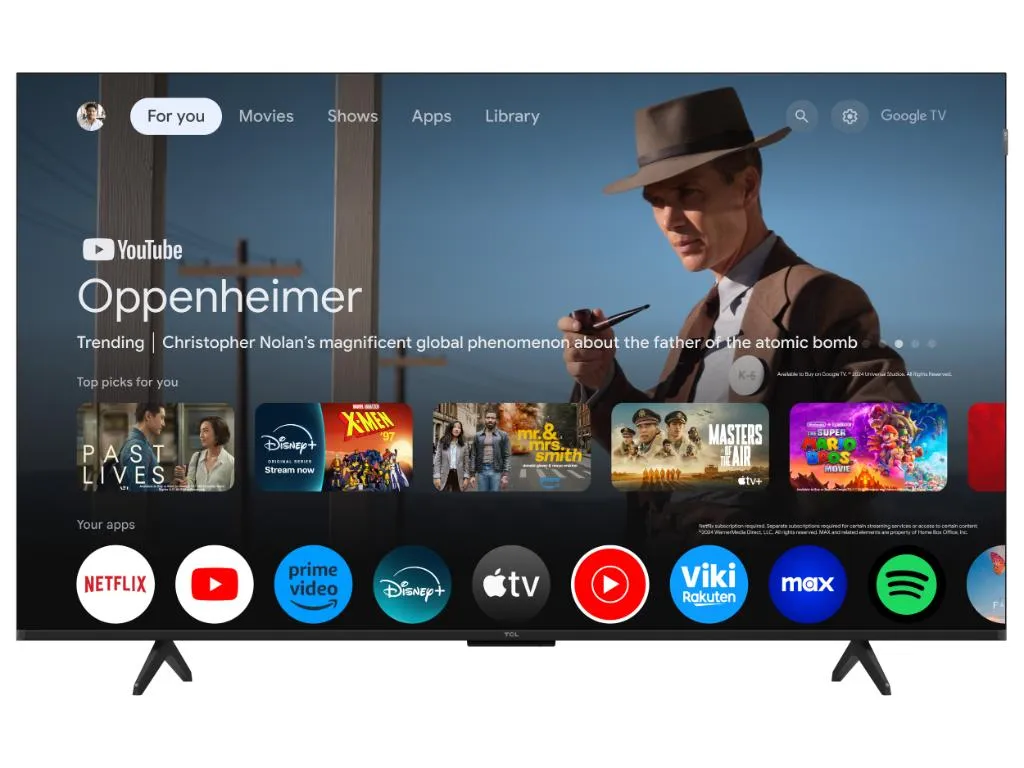 Televizor TCL 55P7K/QLED/55"/4K UHD/60Hz/Google TV/crna Slika 5