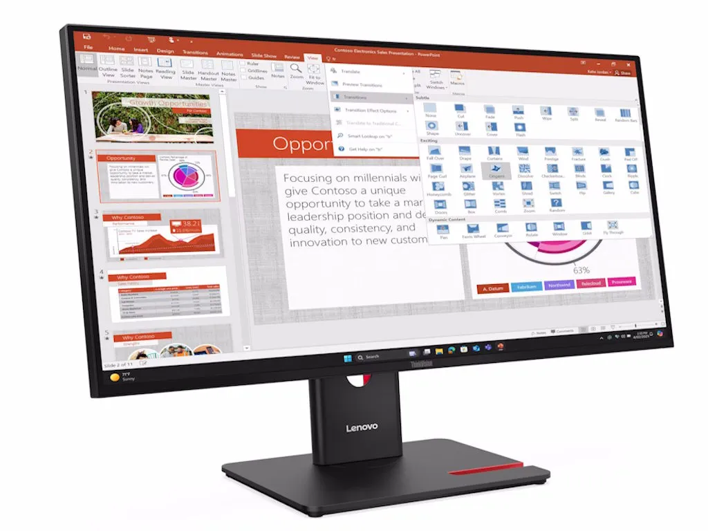 Monitor LENOVO ThinkVision T27-40 27"/1920x1080/IPS/120Hz/4ms/4xUSB,1xUSB C/Swivel,Pivot,Height/crna Slika 3