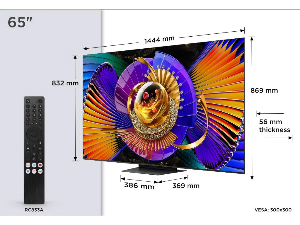 Televizor TCL 65C7L/SQD-MiniLED/65"/4K UHD/144Hz/Google TV/Bang&Olufsen/crna Slika 2