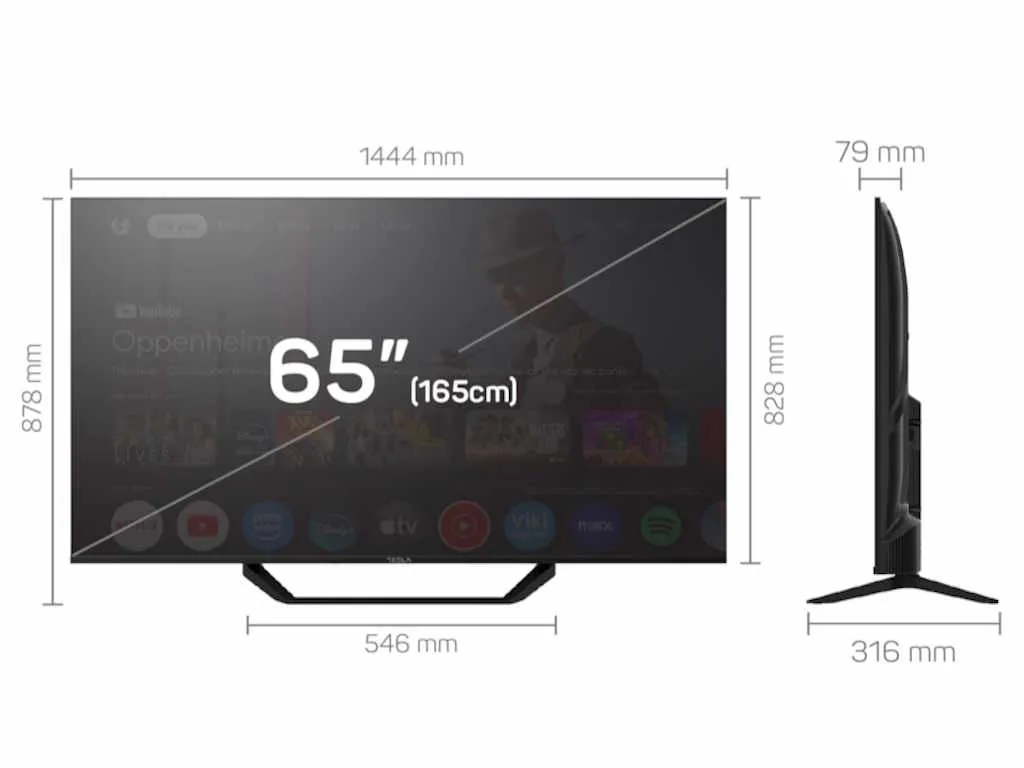 Tesla Televizor TESLA 65E655BUS/D-LED/65"/4K/Smart/Google TV/crna Slika 7