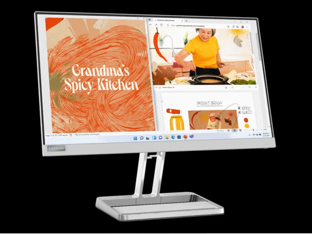 Lenovo Monitor LENOVO L22i-40 21.5"/IPS/1920x1080/75Hz/4ms/VGA,HDMI/FreeSync/siva Slika 1