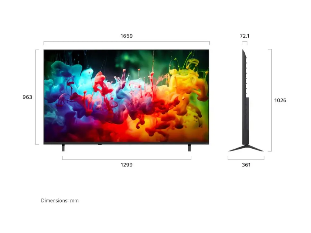 LG BG Televizor LG 75QNED70B3A/QNED-Mini LED/75"/4K Ultra HD/smart/webOS 26/crna Slika 2