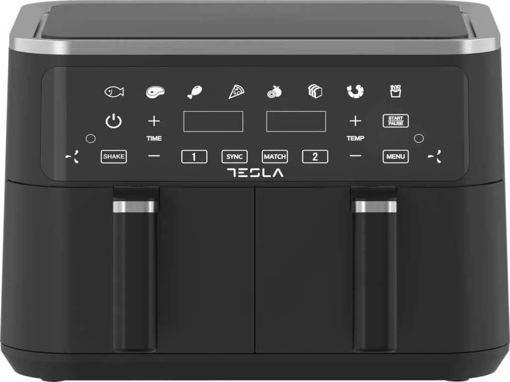 Tesla Air Fryer TESLA AF900BSD 2400W/ 4.5L+4.5L/ digital panel/ crna-inox Slika 7