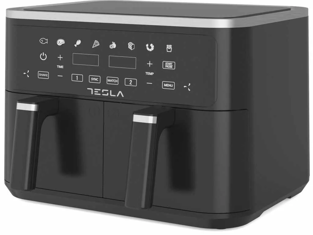 Tesla Air Fryer TESLA AF900BSD 2400W/ 4.5L+4.5L/ digital panel/ crna-inox Slika 8