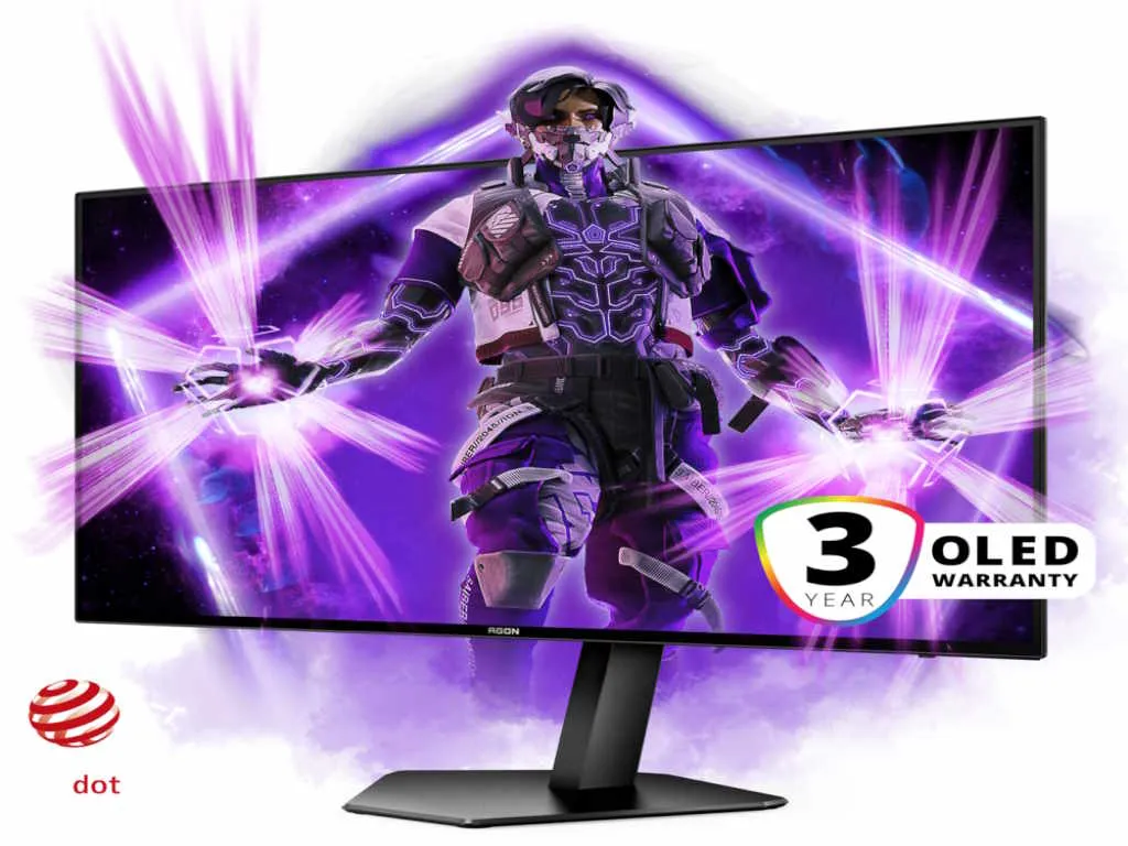 Monitor AOC AGON PRO AG276QZD 27"/OLED/2560x1440/240Hz/0.03ms GtG/HDMIx2,DPx2,USB/Gsync,freesync Slika 4