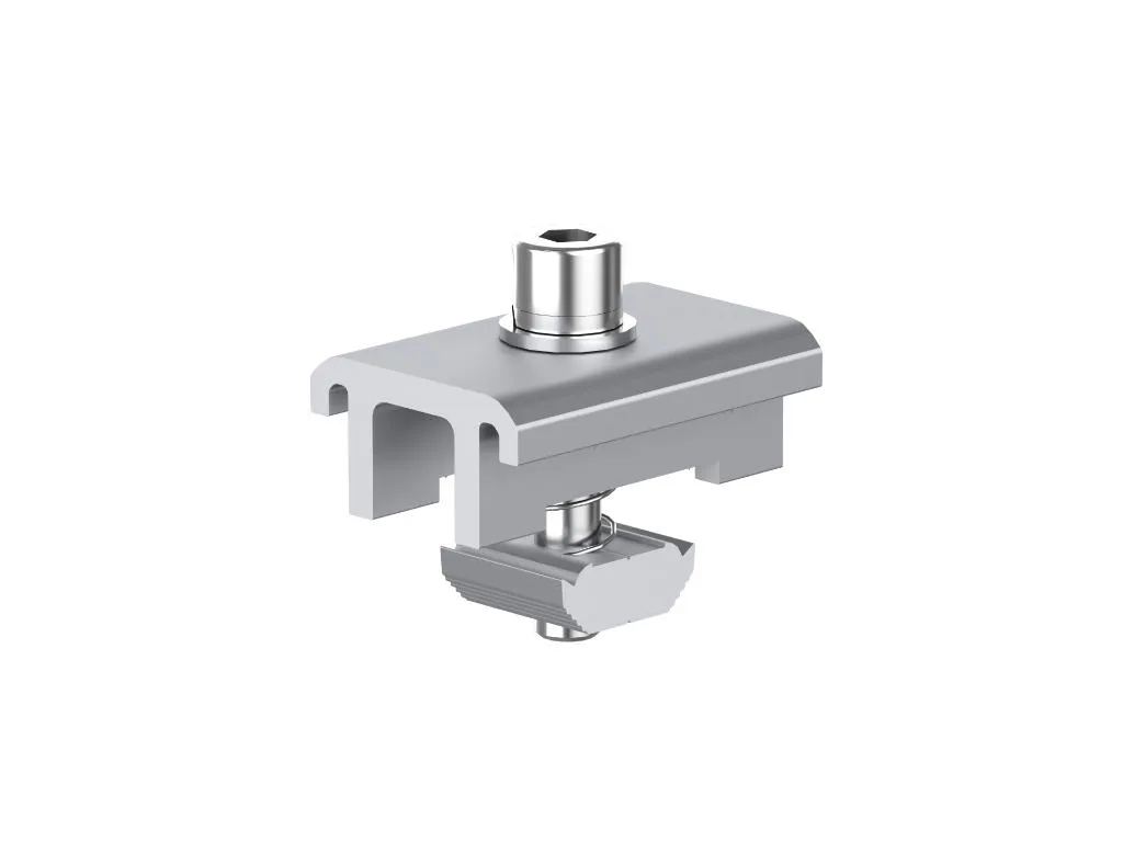 Konstrukcije za SE ANTAI za trapezni lim H45, mini rail, 400mm, set za 6 panela, frameless klampe Slika 2