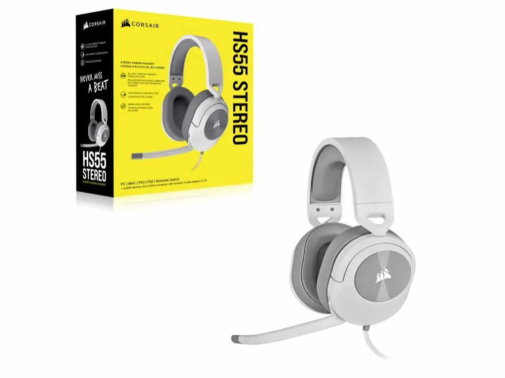 SLUŠALICE CORSAIR HS55 STEREO ŽICNE/CA-9011261-EU/gaming/bela Slika 4