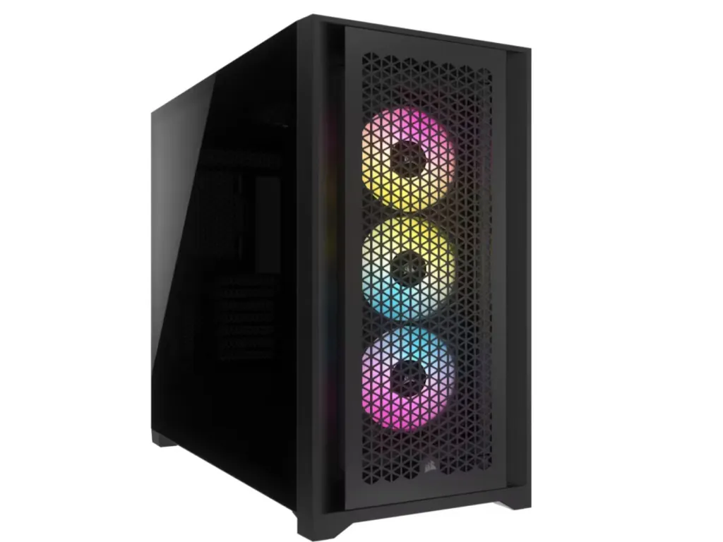 Corsair Kucište CORSAIR iCUE 5000D AIRFLOW Mid-Tower/Gaming/ATX/kaljeno staklo/bez napajanja/RGB/crna Slika 1