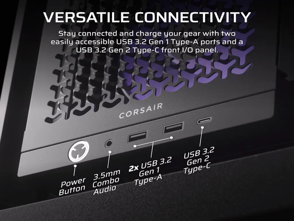 Corsair Kucište CORSAIR FRAME 4000D RS ARGB Mid-Tower/ATX/kaljeno staklo/bez napajanja/crna Slika 2