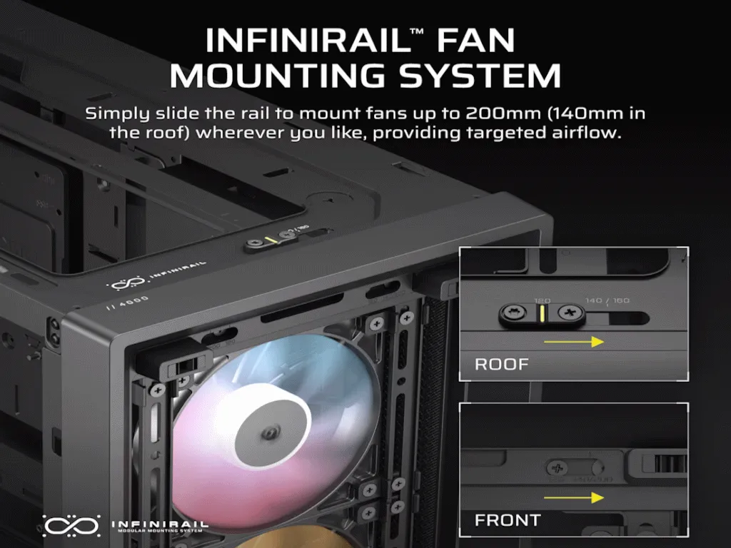 Corsair Kucište CORSAIR FRAME 4000D RS ARGB Mid-Tower/ATX/kaljeno staklo/bez napajanja/crna Slika 5