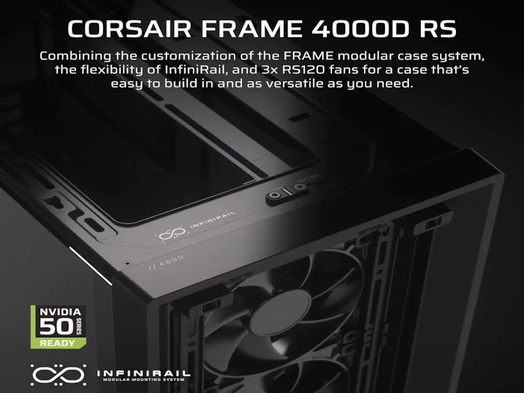 Corsair Kucište CORSAIR FRAME 4000D RS Mid-Tower/ATX/kaljeno staklo/bez napajanja/crna Slika 4
