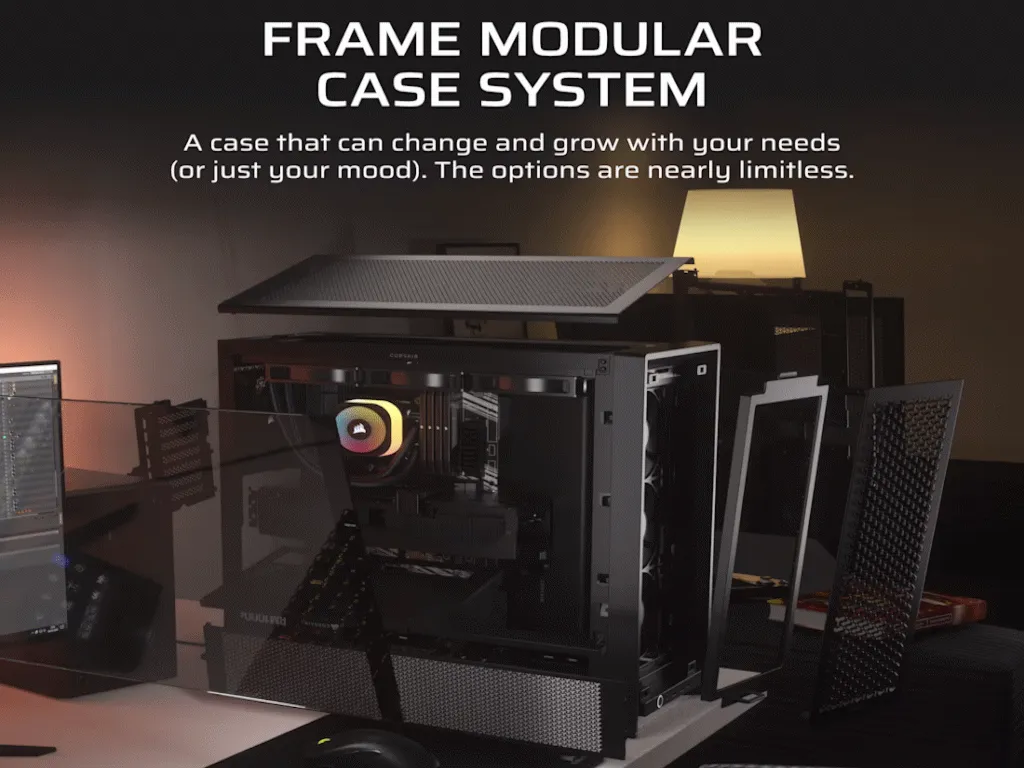 Corsair Kucište CORSAIR FRAME 4000D RS Mid-Tower/ATX/kaljeno staklo/bez napajanja/crna Slika 8