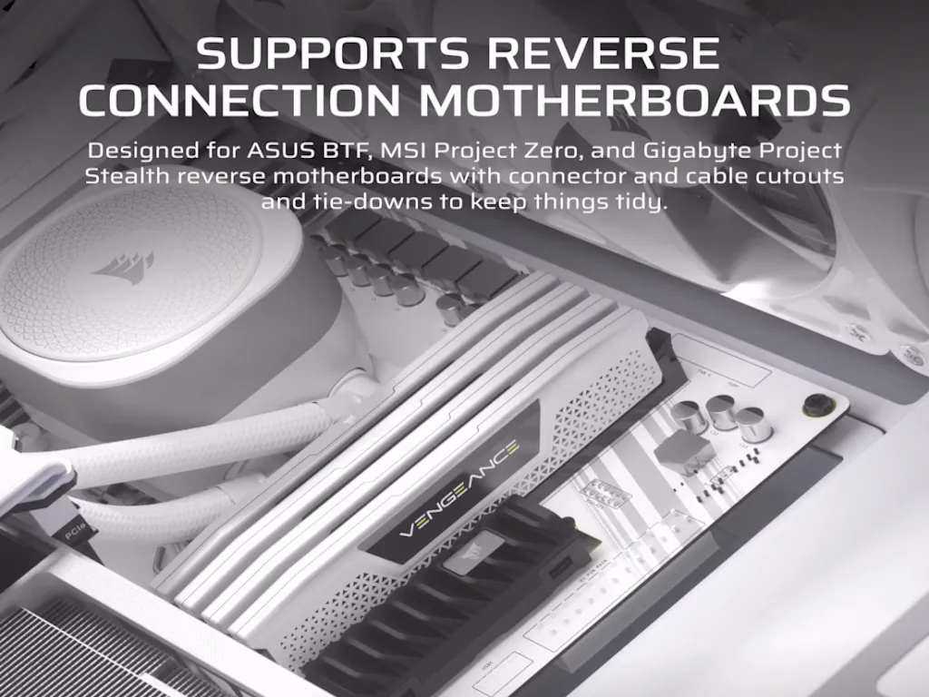 Corsair Kucište CORSAIR FRAME 4000D RS Mid-Tower/ATX/kaljeno staklo/bez napajanja/bela Slika 1