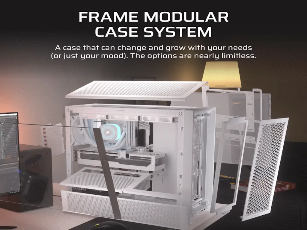 Corsair Kucište CORSAIR FRAME 4000D RS Mid-Tower/ATX/kaljeno staklo/bez napajanja/bela Slika 7