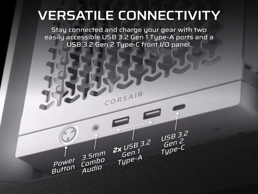 Corsair Kucište CORSAIR FRAME 4000D RS Mid-Tower/ATX/kaljeno staklo/bez napajanja/bela Slika 10