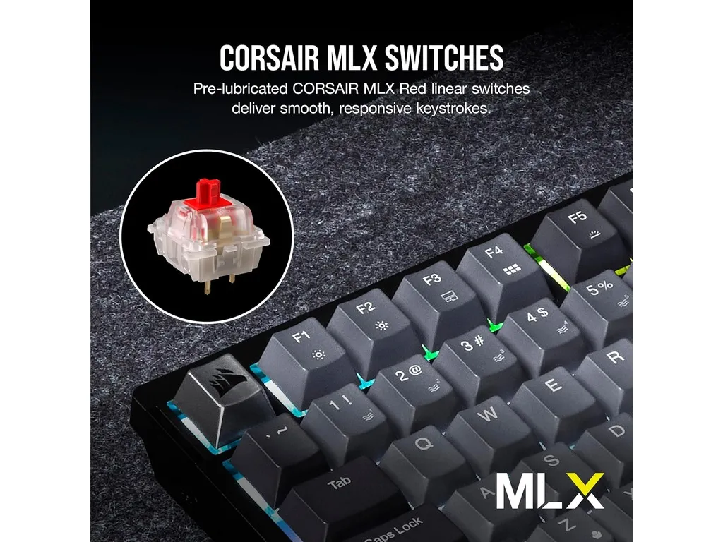 Tastatura CORSAIR K65 Plus bežicna/mehanicka/CH-91D401L-NA/gaming/RGB/crna Slika 2