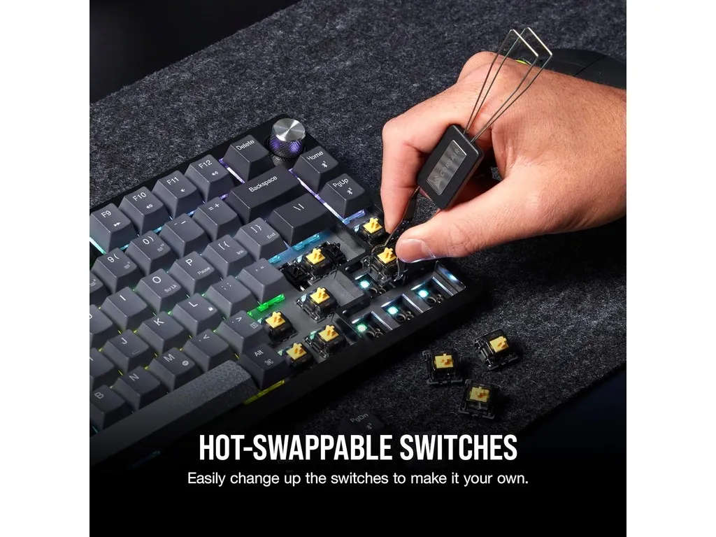 Tastatura CORSAIR K65 Plus bežicna/mehanicka/CH-91D401L-NA/gaming/RGB/crna Slika 5