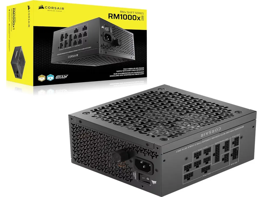 Napajanje CORSAIR SHIFT/ RM1000x Shift/1000W/modularno ATX 3.1/PCIe 5.1/gold/crna Slika 2