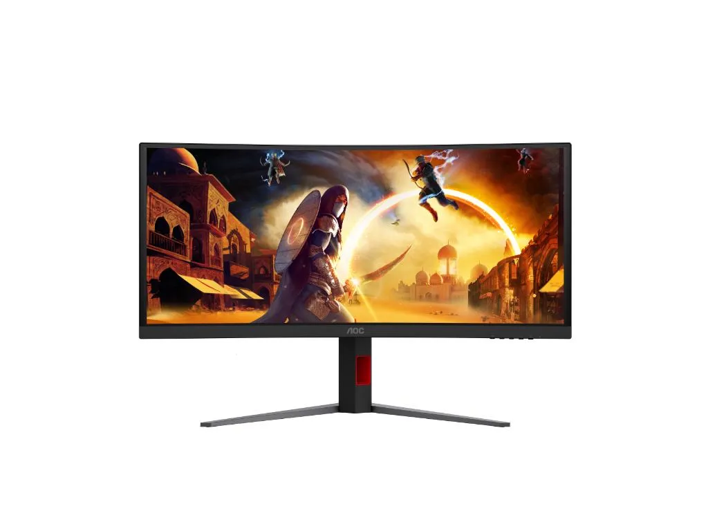 Monitor AOC CU34G4CA 34"/VA,zakrivljen/3440x1440/180Hz/1ms GtG/HDMIx2,DP,USB-C/Visina/zvucnici/crna Slika 2
