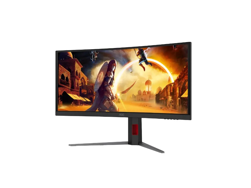 Monitor AOC CU34G4CA 34"/VA,zakrivljen/3440x1440/180Hz/1ms GtG/HDMIx2,DP,USB-C/Visina/zvucnici/crna Slika 3