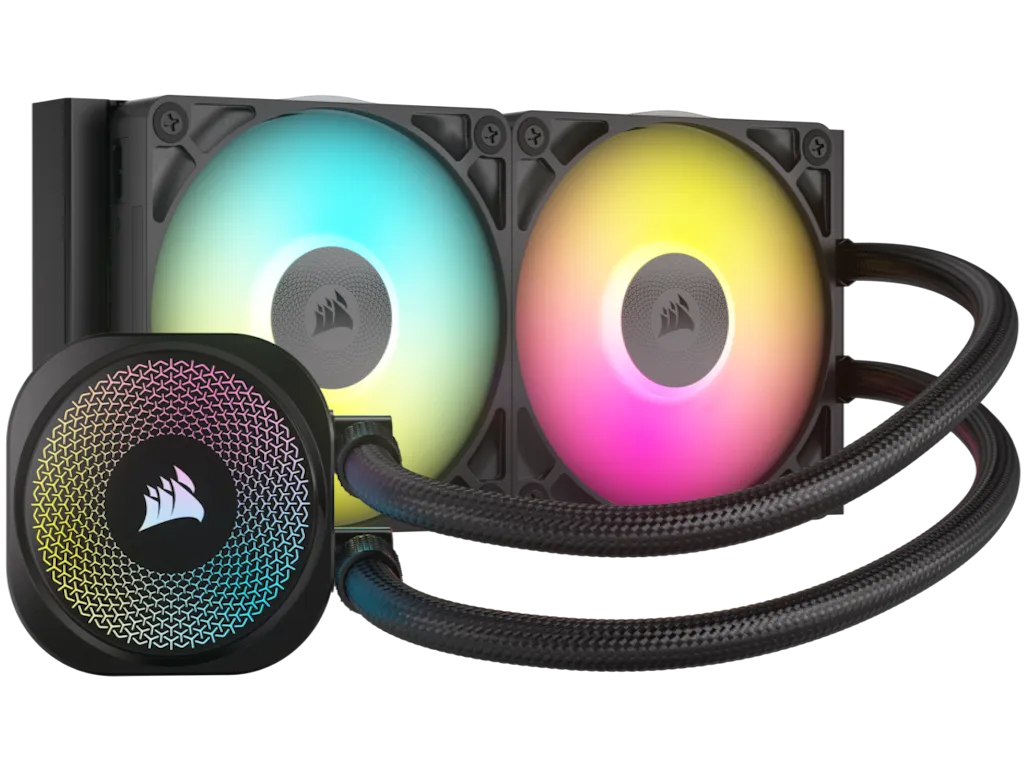 Kuler za CPU CORSAIR iCUE LINK TITAN 240 RX/RGB/AIO/240mm/dual fan/vodeno hladenje/crna Slika 4