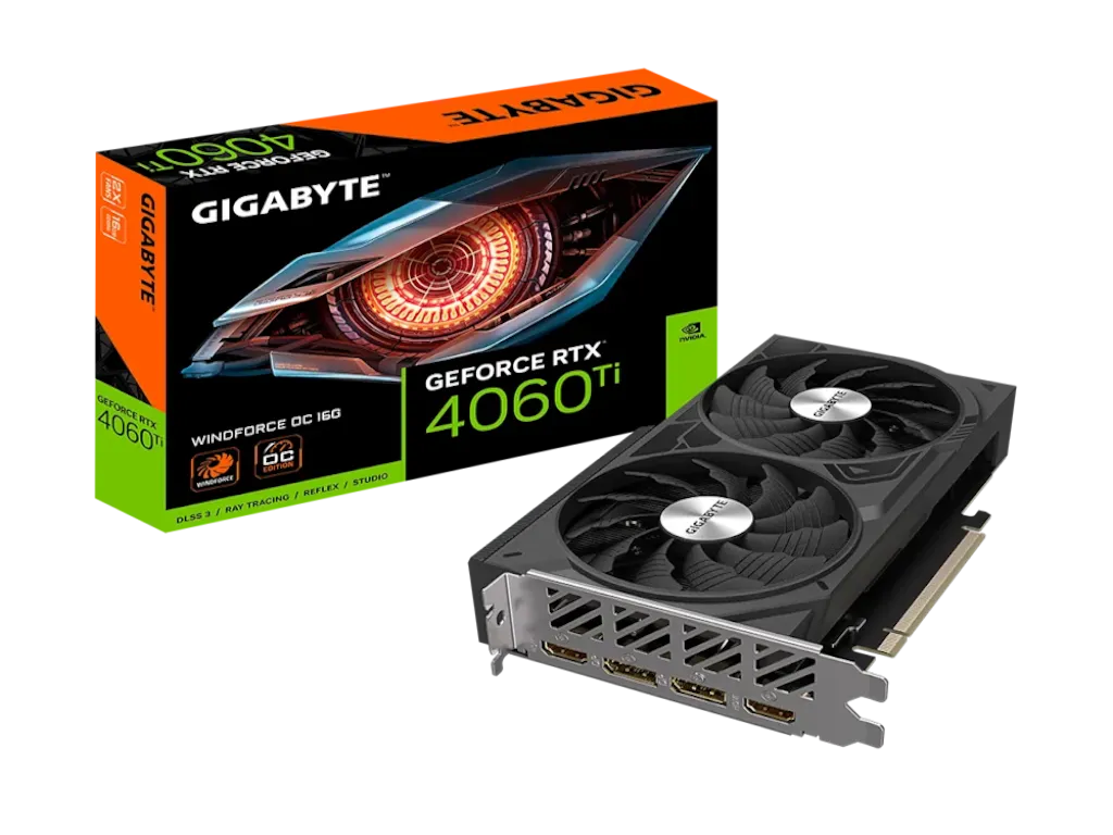 Gigabyte Graficka karta GIGABYTE RTX 4060 Ti GV-N406TWF2OC-16GD NVD/16GB/GDDR6/128bit/crna Slika 1