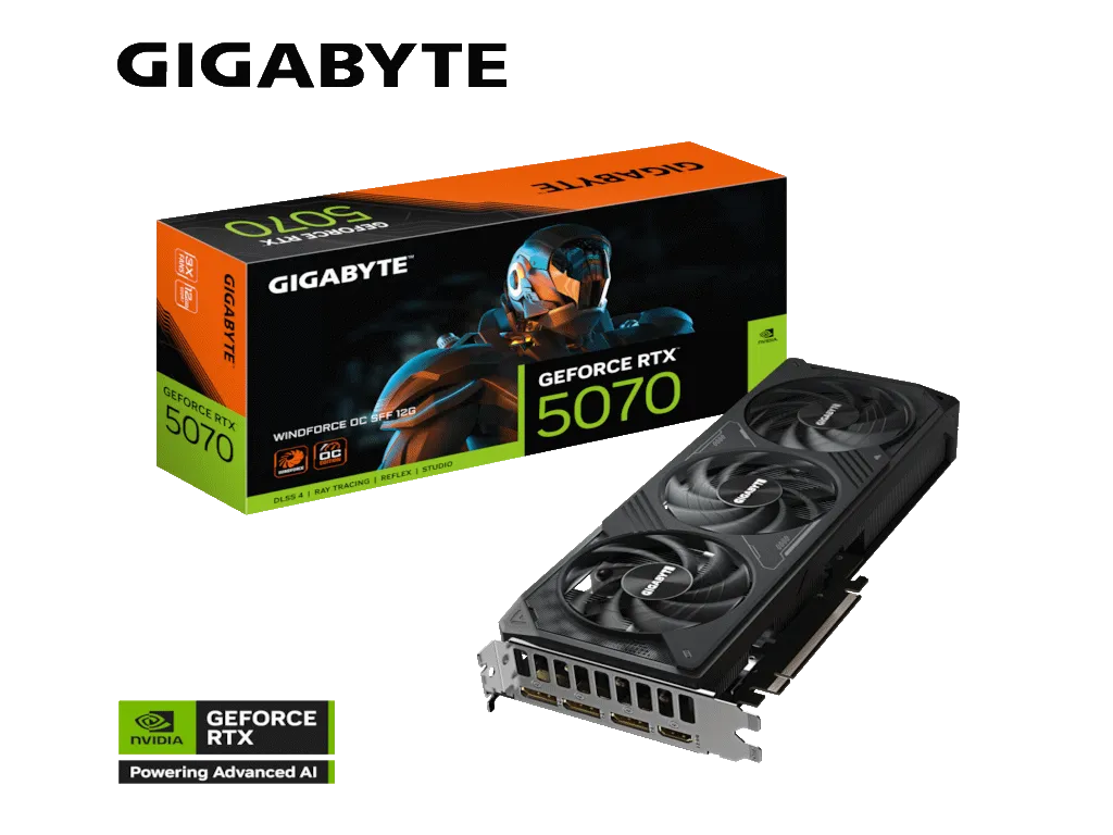 Gigabyte Graficka karta GIGABYTE GV-N5070WF3OC-12GD NVD/12GB/GDDR7/192bit/crna Slika 5