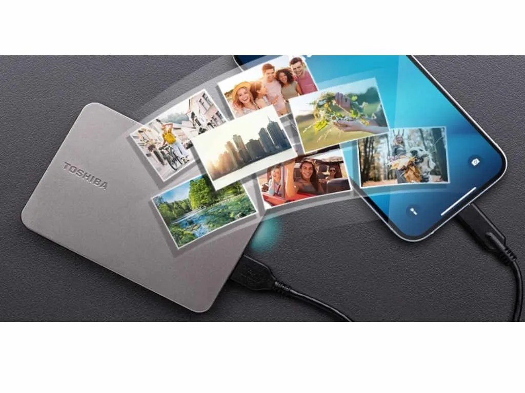 Hard disk TOSHIBA Canvio Flex HDTX240ESCAAH eksterni/4TB/2.5''/USB 3.2  warm silver Slika 2