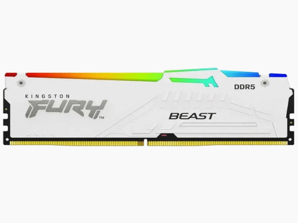 Kingston Memorija KINGSTON 16GB/DIMM/DDR5/5600MHz/CL40/FURY Beast RGB/bela Slika 2