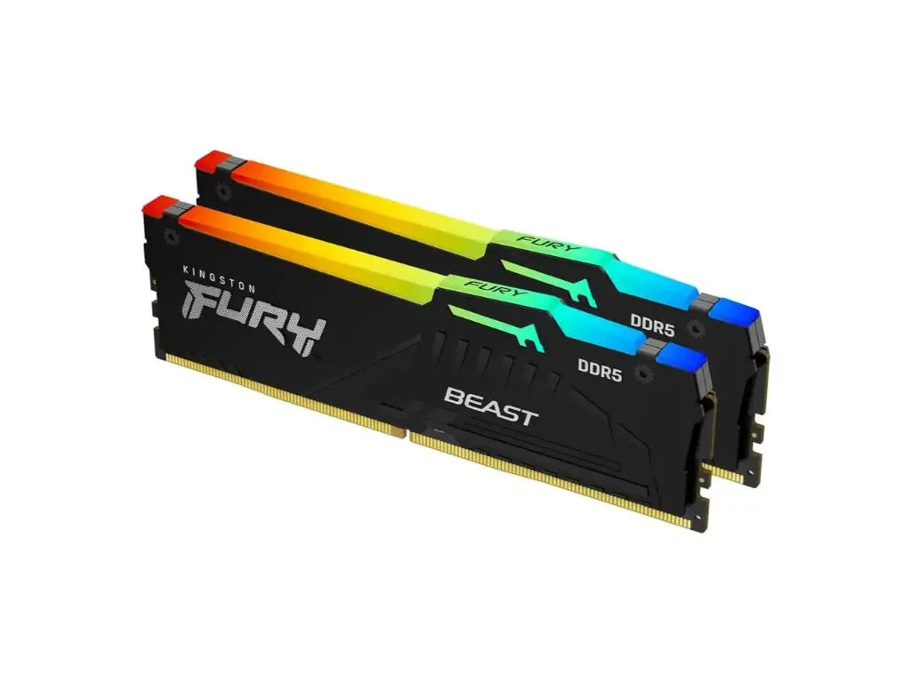Memorija KINGSTON 32GB(2x16GB)/DIMM/DDR5/5600MHz/CL36/FURY Beast RGB EXPO Slika 1