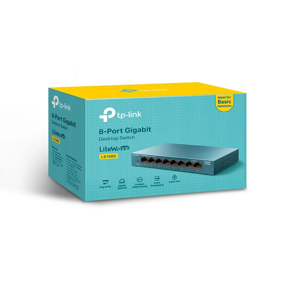 Switch TP-LINK LS108G LiteWave Gigabit 8xRJ-45/10/100/1000Mbps/metalno kucište Slika 8