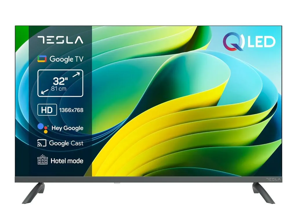 Televizor TESLA Q32E665GHS/QLED/32"/HD/smart/Google TV/siva Slika 1