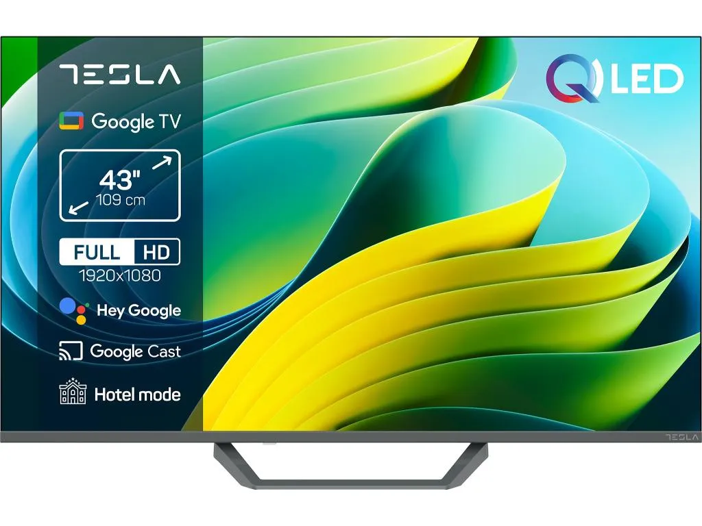 Televizor TESLA Q43E665GFS/QLED/43"/smart/Google TV/siva Slika 1
