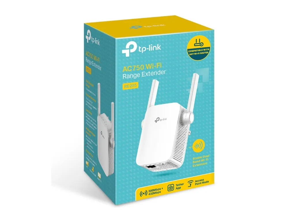 TP-Link Ekstender dometa TP-LINK RE205 Wi-Fi AC750 433Mbps/300Mpbs/2 eksterne antene Slika 3