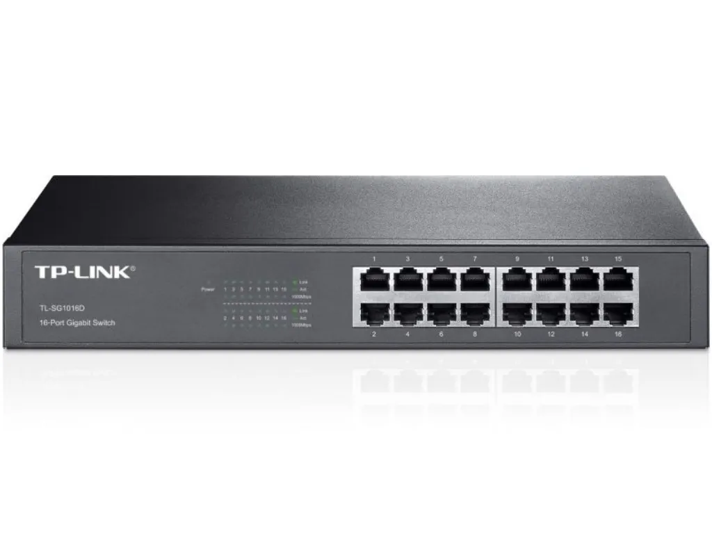 Switch TP-LINK TL-SG1016D Gigabit/16x RJ45/10/100/1000Mbs/Rackmount metalno kuciste Slika 2