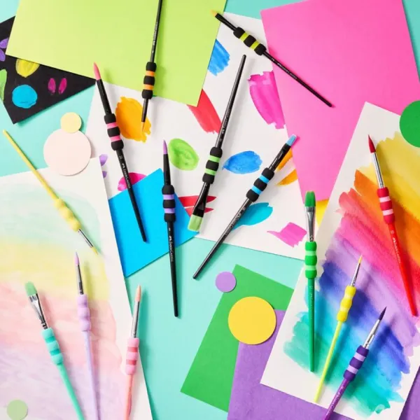 Četkice Faber Castell soft grip set 1/6 black 481622 Slika 4