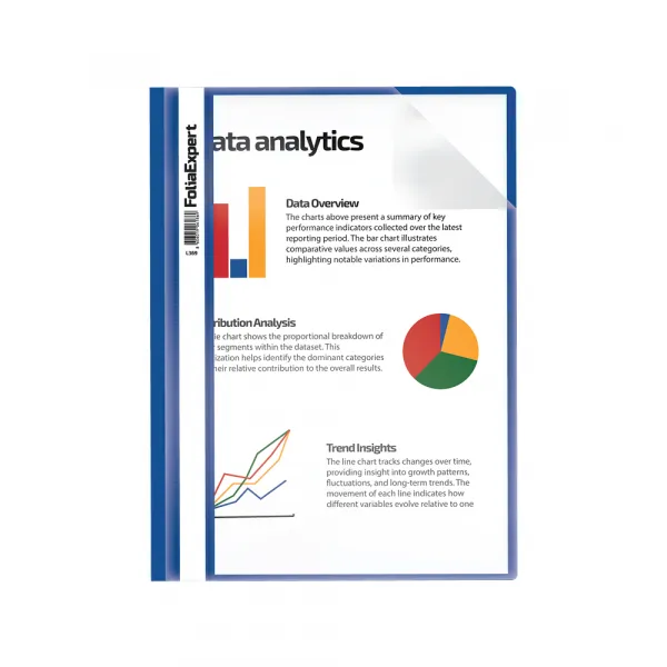 Fascikla polumehanika FoliaExpert plava 1/25 Slika 2
