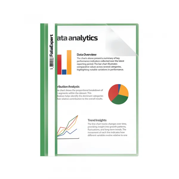 Fascikla polumehanika FoliaExpert zelena 1/25 Slika 2