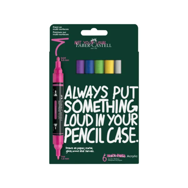 Faber Castell Marker akrilni Faber-Castell Vibrant Set 1/6 komada 186009 Slika 1